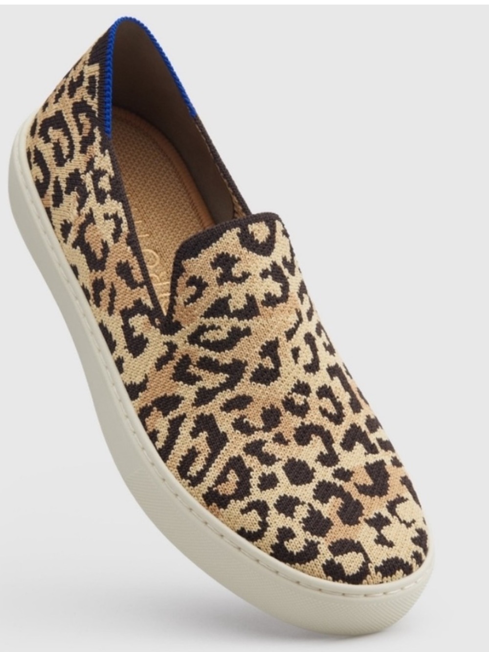 Rothys The Sneaker Camo Cat Leopard Print Slip On Shoes Womens 6.5